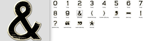Chipwood Numbers & Symbols Set