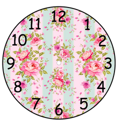 Deb's Shabby Chic Pink Rose Clock Face