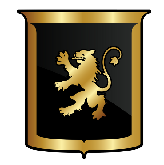 Medieval Coat Of Arms in Gold & Black - Decorative Element