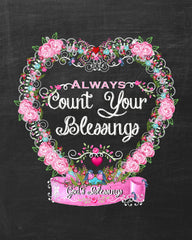 <span>Count Your Blessings </span><span> Heart 8x10 Print Ready to Frame is part of a collection of matching prints</span>
