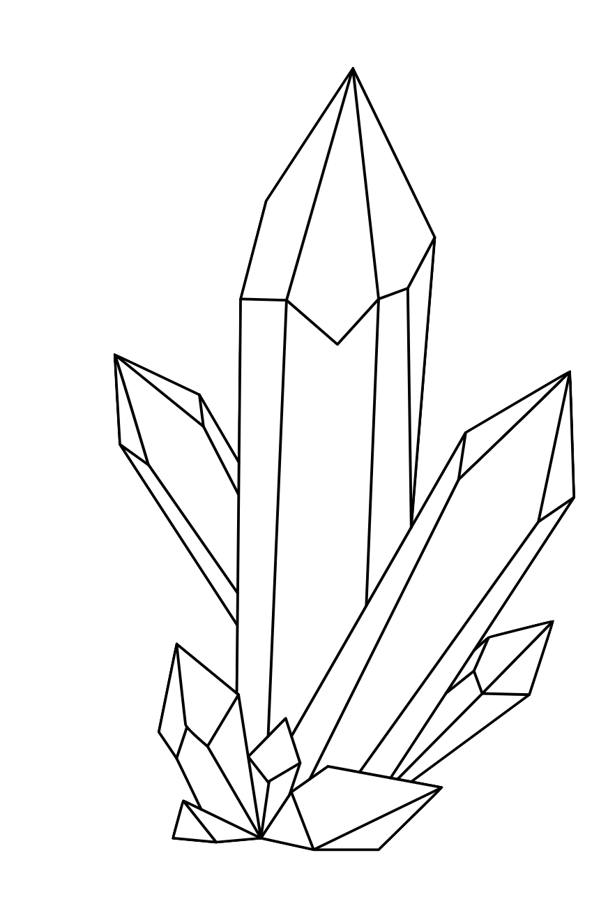 White Crystal Quartz this can be a coloring page