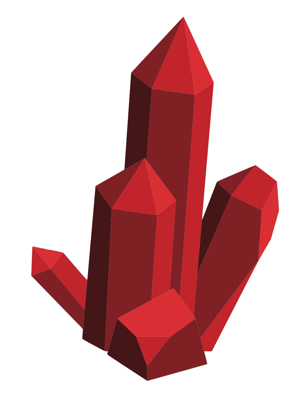 Red Crystal Cluster
