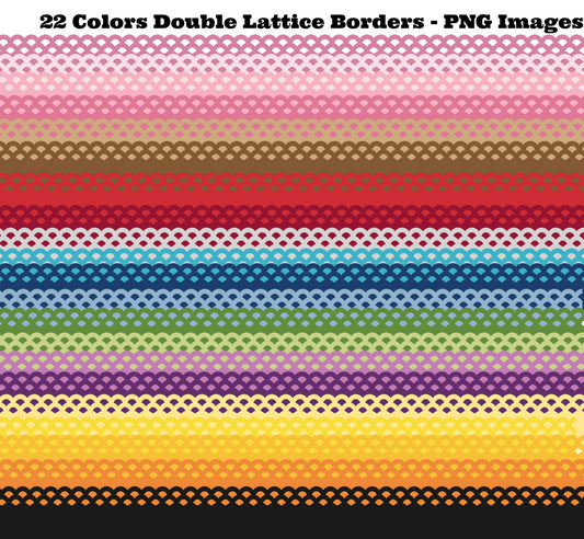 21 Colors Double Lattice Borders/Trim