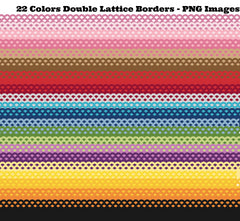 21 Colors Double Lattice Borders/Trim