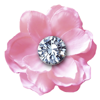 Flower Pink Diamond Rhinestone bling