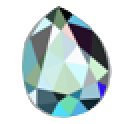 Pear Shaped Blue Aqua Diamond Rhinestone Bling