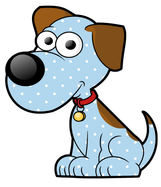 Blue Polkadot Dog
