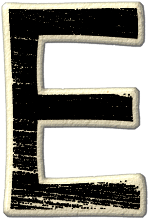Chipwood - Black Alphabet Capitals A-Z - Vintage style