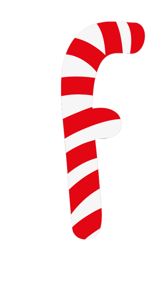 Candy Cane Christmas Alphabet Set - Lower case a-z