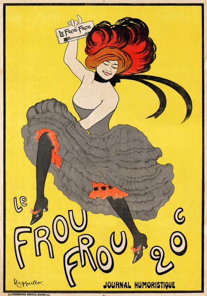 Vintage French Ephemera - "Le Frou Frou" Showgirl Poster