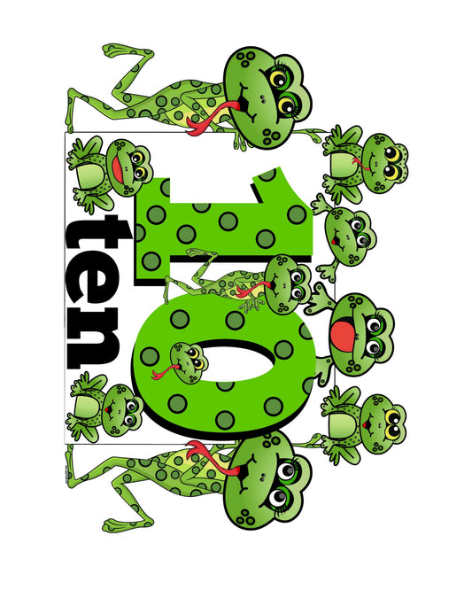 Frog Number TEN- 8x10 Print Sign