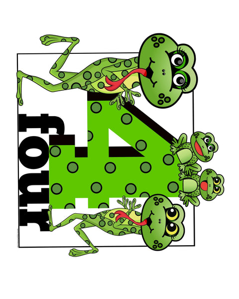 Frog Number Four - 8x10 Print Sign