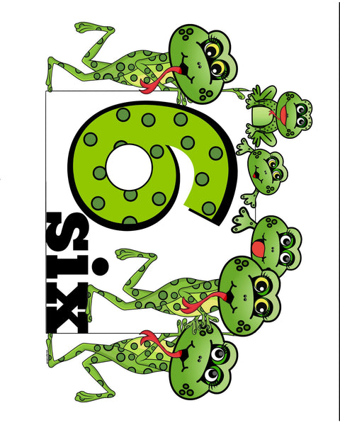 Frog Number SIX - 8x10 Print Sign