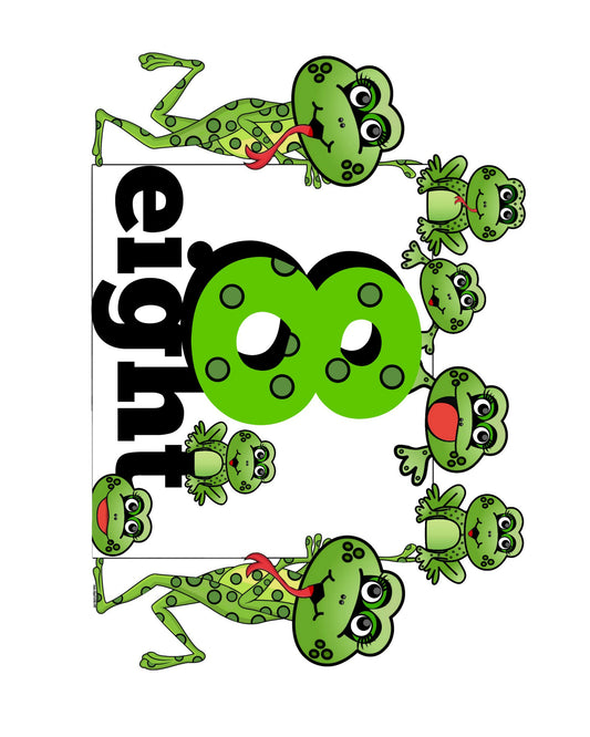 Frog Number SEVEN- 8x10 Print Sign
