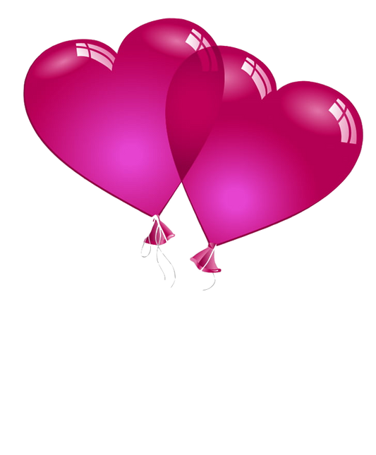 Shiny Fuchsia Bright Pink  Glossy Heart Balloons