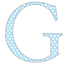 A-Z 26 Images - CAPS Baby Blue Polkadots Alphabet Set