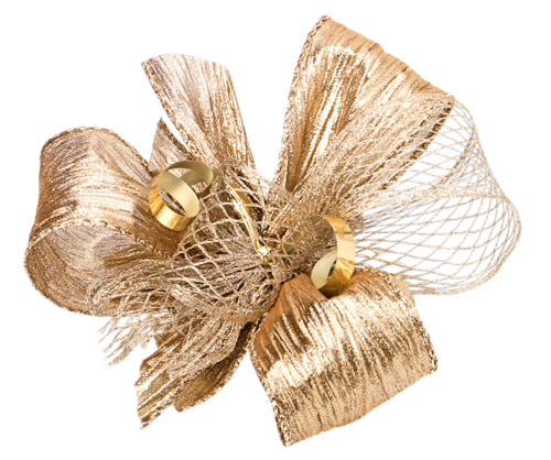 Gold Lame Bow - Christmas Bow
