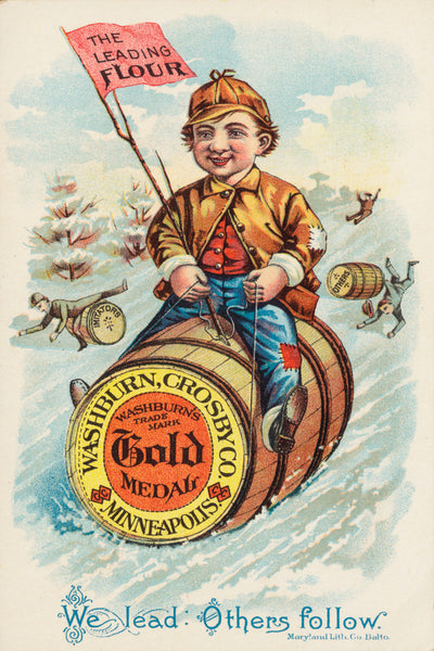 Gold Medal Flour Vintage Postcard - Little Boy