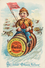 Gold Medal Flour Vintage Postcard - Little Boy