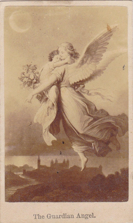 Guardian Angel - Vintage Postcard
