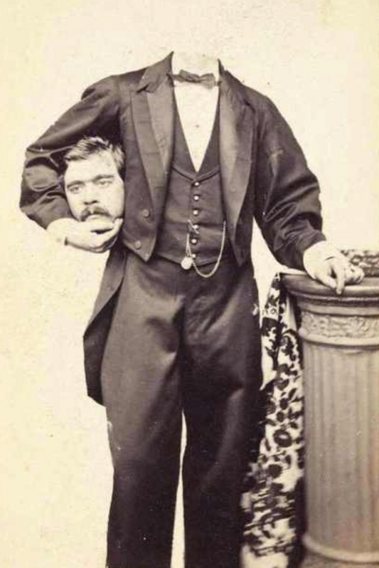 Headless man Scary Vintage Photo Strange Ephemera
