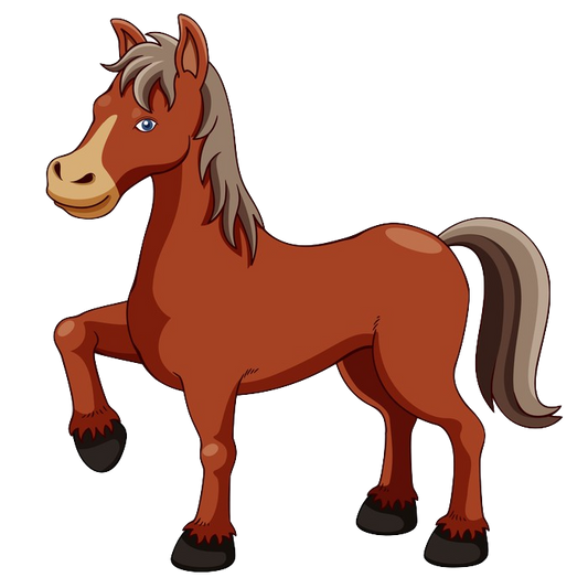 Cute Horse Cartoon Character