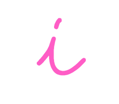 Alphabet Pink Amelie Lower Case Script A-Z Set