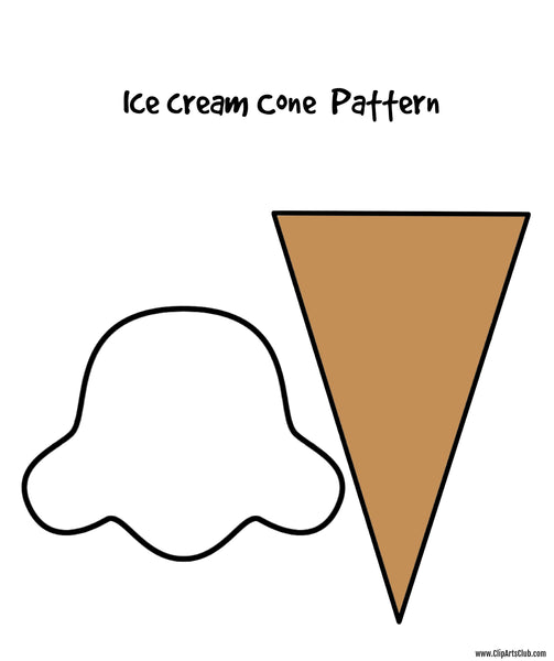 Ice Cream Cone Template Pattern