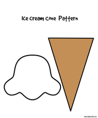 Ice Cream Cone Template Pattern