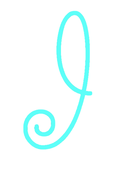 Alphabet Set - Aqua Neon Amelie Caps