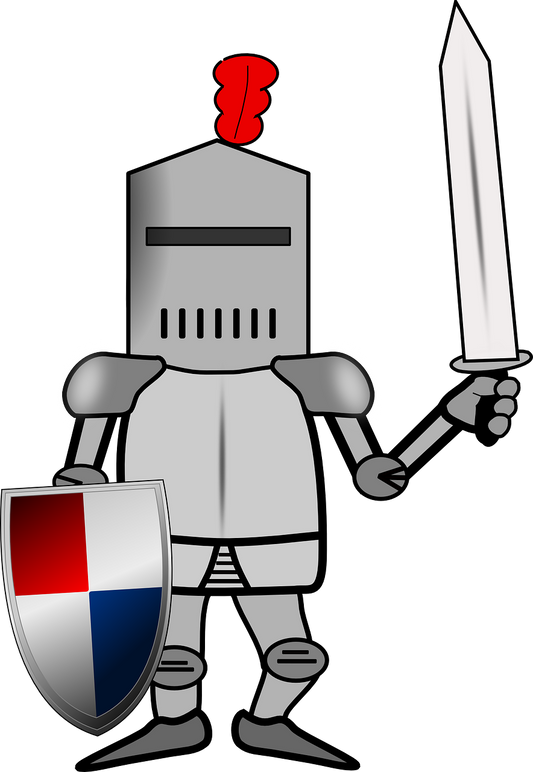 Knight in shining Armor with sword