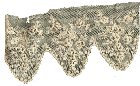 Antique Scrap Lace shades of green and cream