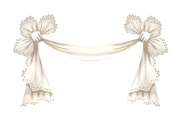 Victorian Lace Hands holding Lace Garland