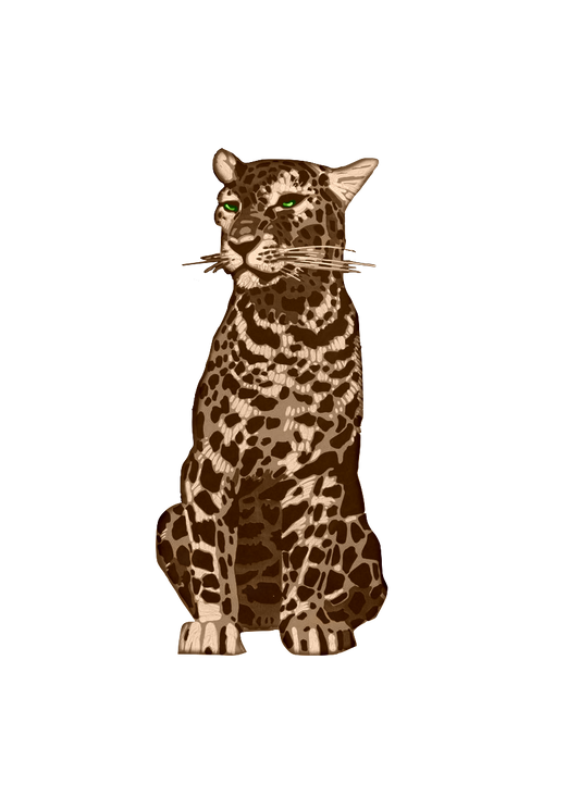 Leopard - Two Leopards Dark Brown or Golden Brown
