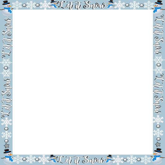 Let It Snow 12x12 Scrapbook Page or Background
