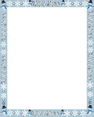 Let It Snow 8x10 Page, Background, Letterhead Stationery Printable