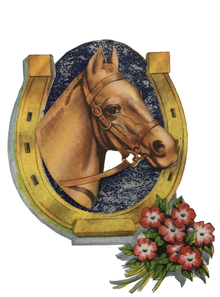 Vintage Lucky Horse & Horseshoe