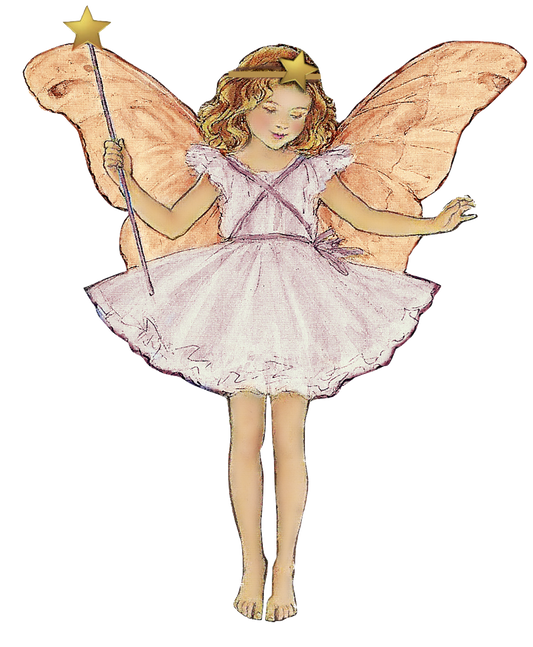 Fairy white dress & natural wings