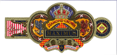 Gold Foil Cigar Band Label Beautiful Artsy Vintage #6 Diamond Crown Maximus