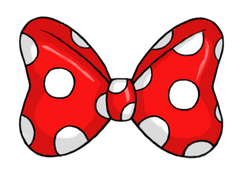 Red Polkadot Minnie Mouse Bow #2