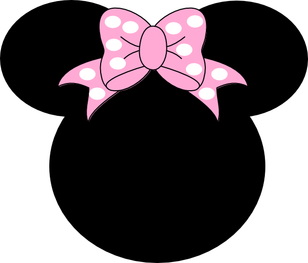 Minnie Mouse Head Blank with Pink Bow