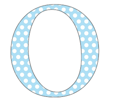 A-Z 26 Images - LOWERCASE Baby Blue Polkadots Alphabet Set