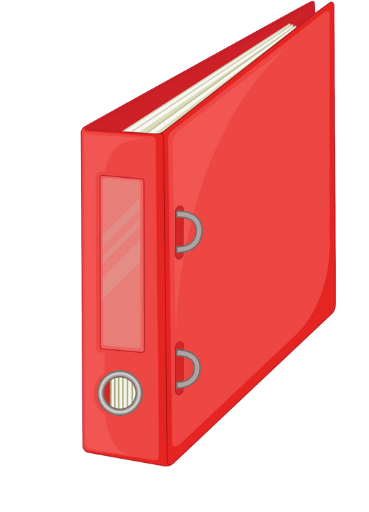 Orange Red Notebook Binder  Business Bookkeeping Ledger