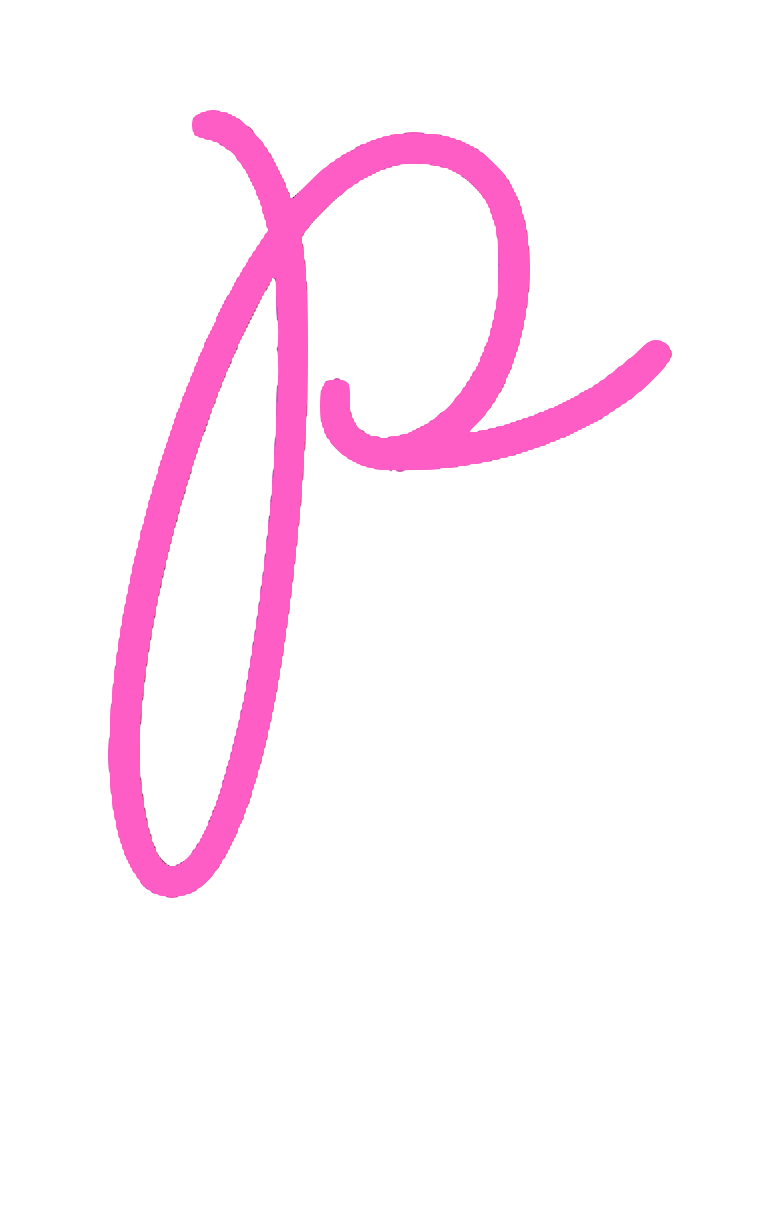 Alphabet Pink Amelie Lower Case Script A-Z Set