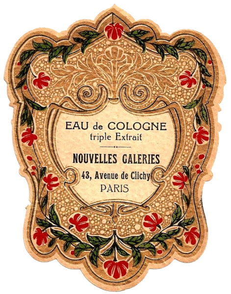 Vintage Perfume Label French Paris Cologne