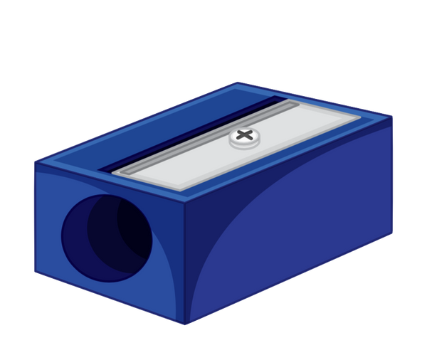 Blue pencil sharpener