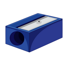 Blue pencil sharpener