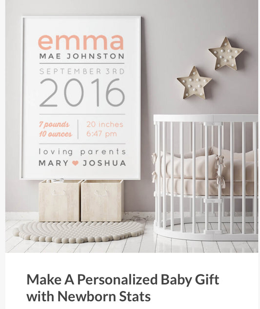 Make A Simple Baby Birth Announcement