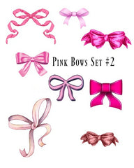 Pink Bows set #2