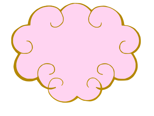 Pink Cloud lined in Gold perfect Baby Sign